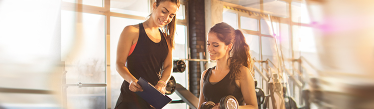 Bewerbung im Fitnessstudio